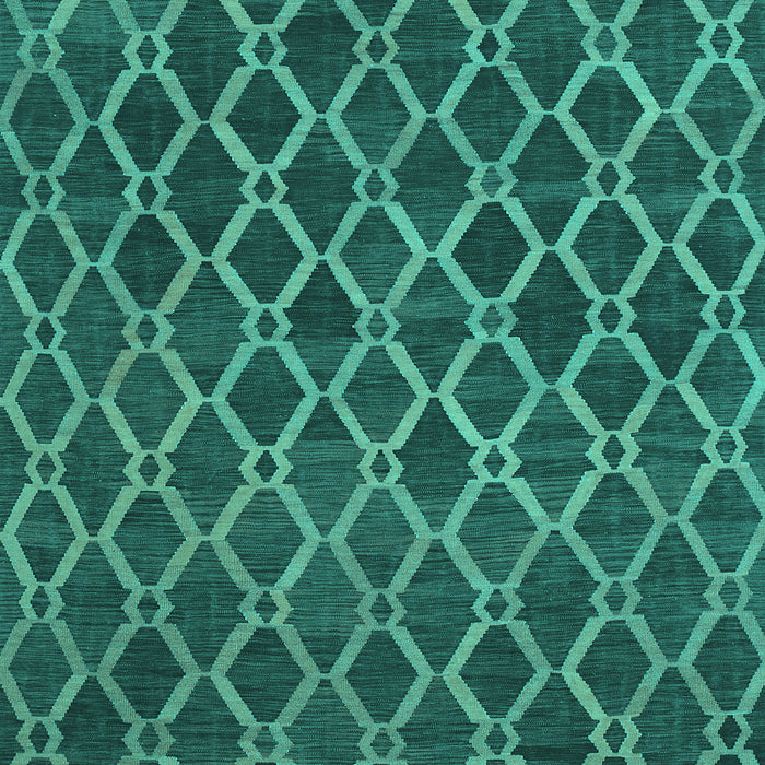 Machine Washable Abstract Turquoise Contemporary Area Rugs, wshcon787turq