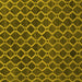 Square Machine Washable Abstract Yellow Contemporary Rug, wshcon787yw