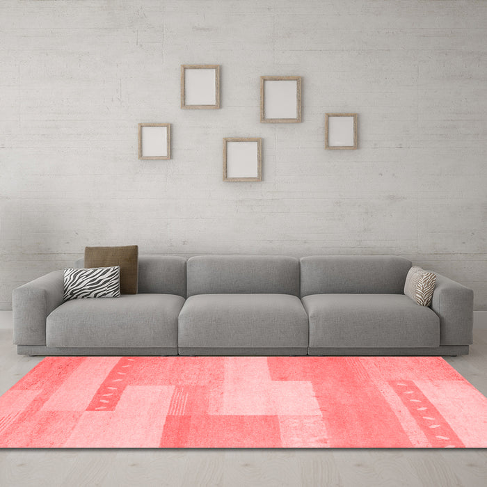 Contemporary Red Washable Rugs