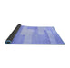 Sideview of Abstract Blue Contemporary Rug, con788blu