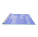 Sideview of Machine Washable Abstract Blue Contemporary Rug, wshcon788blu
