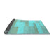 Sideview of Abstract Light Blue Contemporary Rug, con788lblu