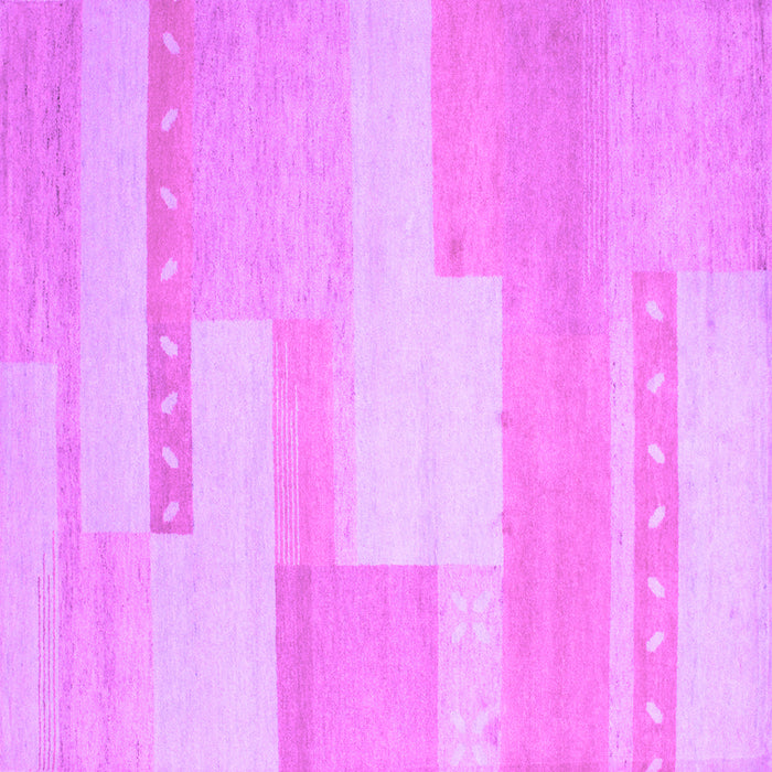 Square Machine Washable Abstract Purple Contemporary Area Rugs, wshcon788pur