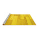 Sideview of Machine Washable Abstract Yellow Contemporary Rug, wshcon788yw