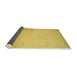 Thickness of Contemporary Deep Yellow Modern Rug, con789