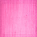 Square Machine Washable Abstract Pink Contemporary Rug, wshcon789pnk