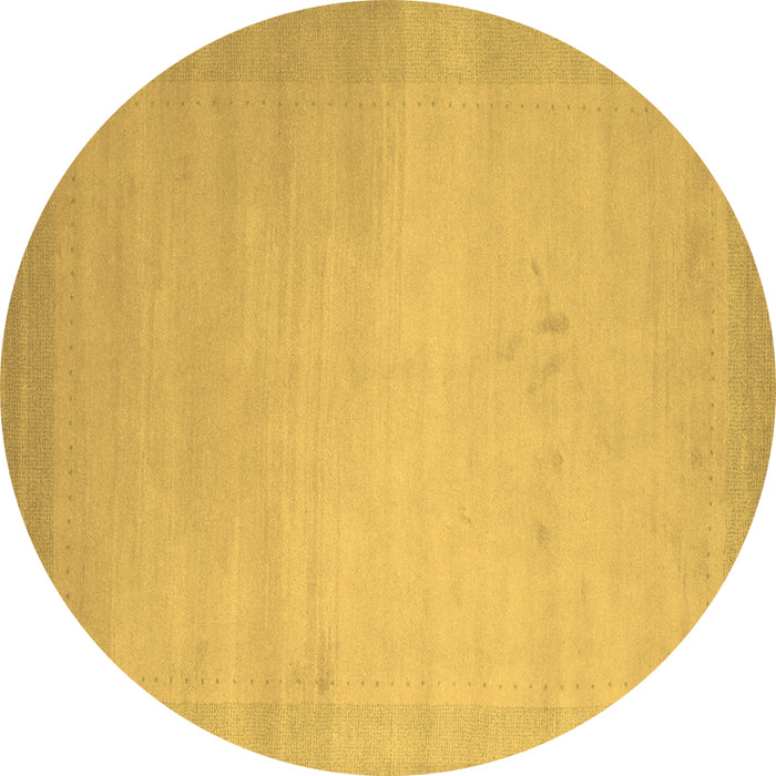 Round Abstract Brown Contemporary Rug, con789brn
