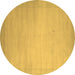 Round Abstract Brown Contemporary Rug, con789brn