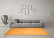 Machine Washable Abstract Orange Contemporary Area Rugs in a Living Room, wshcon789org