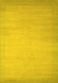 Abstract Yellow Contemporary Rug, con789yw