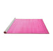 Sideview of Machine Washable Abstract Pink Contemporary Rug, wshcon789pnk