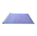 Sideview of Machine Washable Abstract Blue Contemporary Rug, wshcon789blu