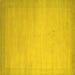 Square Abstract Yellow Contemporary Rug, con789yw