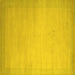 Square Machine Washable Abstract Yellow Contemporary Rug, wshcon789yw