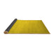 Sideview of Abstract Yellow Contemporary Rug, con789yw