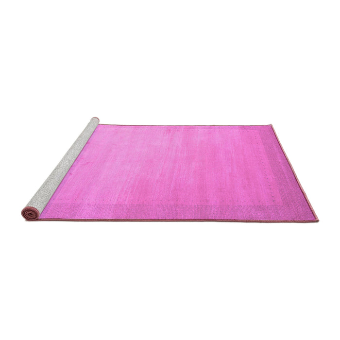 Sideview of Machine Washable Abstract Purple Contemporary Area Rugs, wshcon789pur