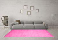 Machine Washable Abstract Pink Contemporary Rug, wshcon789pnk