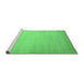 Sideview of Machine Washable Abstract Emerald Green Contemporary Area Rugs, wshcon789emgrn