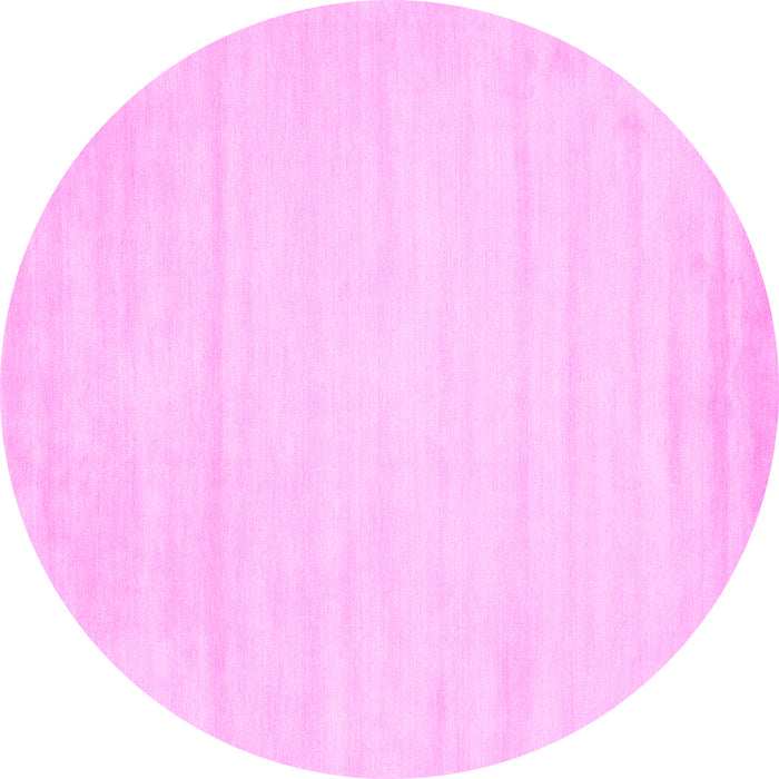 Round Abstract Pink Contemporary Rug, con78pnk