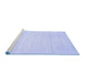 Sideview of Machine Washable Abstract Blue Contemporary Rug, wshcon78blu