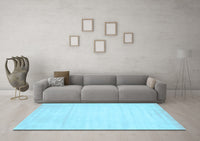 Machine Washable Abstract Light Blue Contemporary Rug, wshcon78lblu