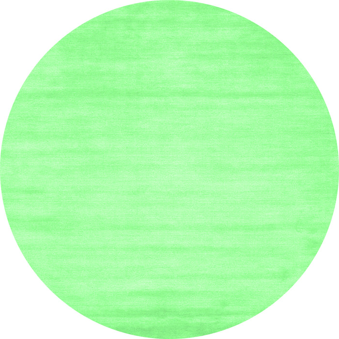 Round Abstract Emerald Green Contemporary Rug, con78emgrn