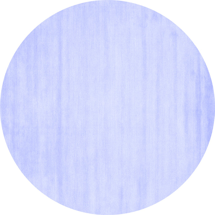 Round Abstract Blue Contemporary Rug, con78blu