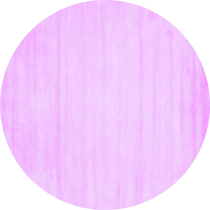 Round Abstract Purple Contemporary Rug, con78pur