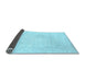 Sideview of Abstract Light Blue Contemporary Rug, con78lblu