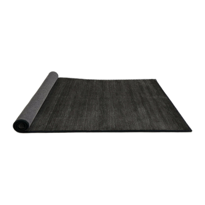 Thickness of Contemporary Charcoal Black Modern Rug, con79