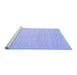 Sideview of Machine Washable Solid Blue Modern Rug, wshcon790blu