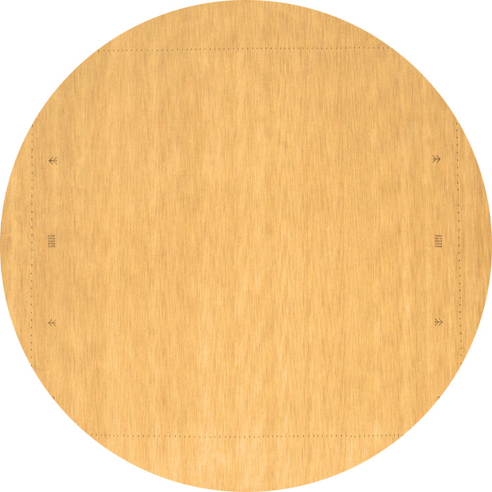 Round Machine Washable Solid Brown Modern Rug, wshcon790brn