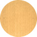 Round Machine Washable Solid Brown Modern Rug, wshcon790brn