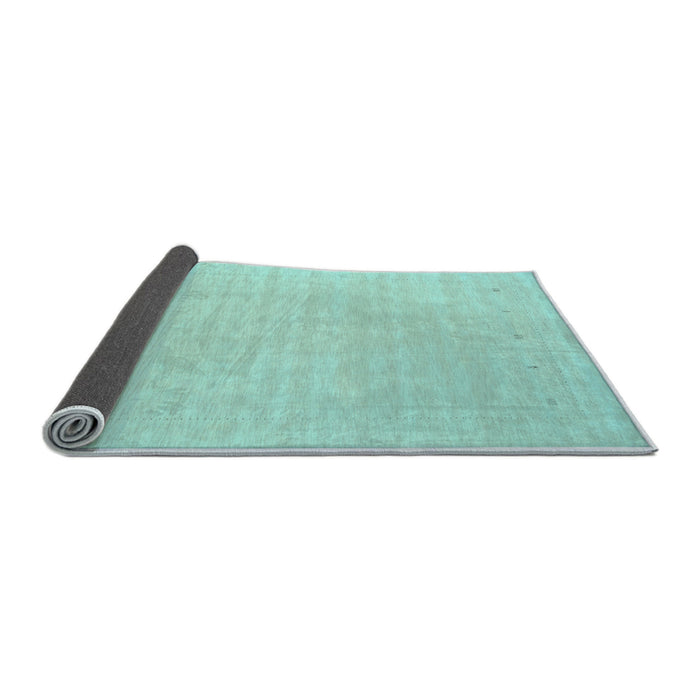 Sideview of Solid Light Blue Modern Rug, con790lblu