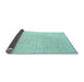 Sideview of Solid Light Blue Modern Rug, con790lblu