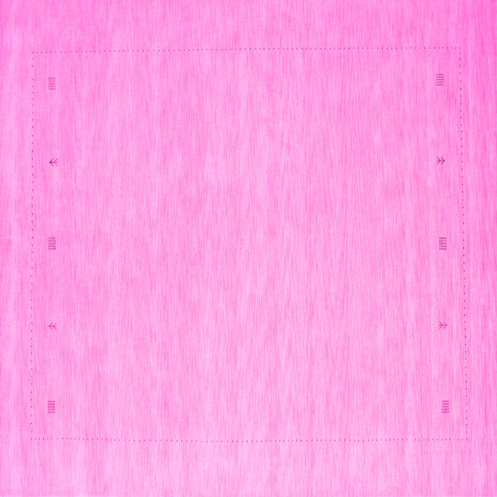 Square Machine Washable Solid Pink Modern Rug, wshcon790pnk