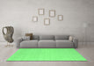 Machine Washable Solid Emerald Green Modern Area Rugs in a Living Room,, wshcon790emgrn