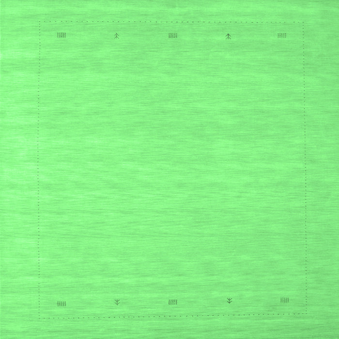 Square Machine Washable Solid Emerald Green Modern Area Rugs, wshcon790emgrn