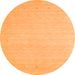 Square Solid Orange Modern Rug, con790org