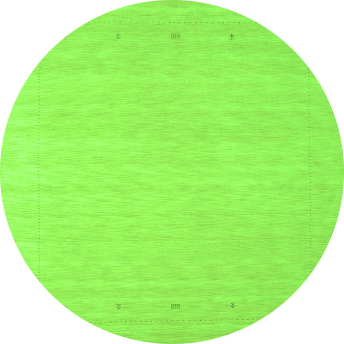 Square Solid Green Modern Rug, con790grn