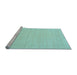Sideview of Machine Washable Solid Light Blue Modern Rug, wshcon790lblu