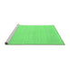 Sideview of Machine Washable Solid Emerald Green Modern Area Rugs, wshcon790emgrn