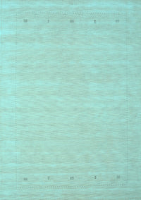 Solid Light Blue Modern Rug, con790lblu