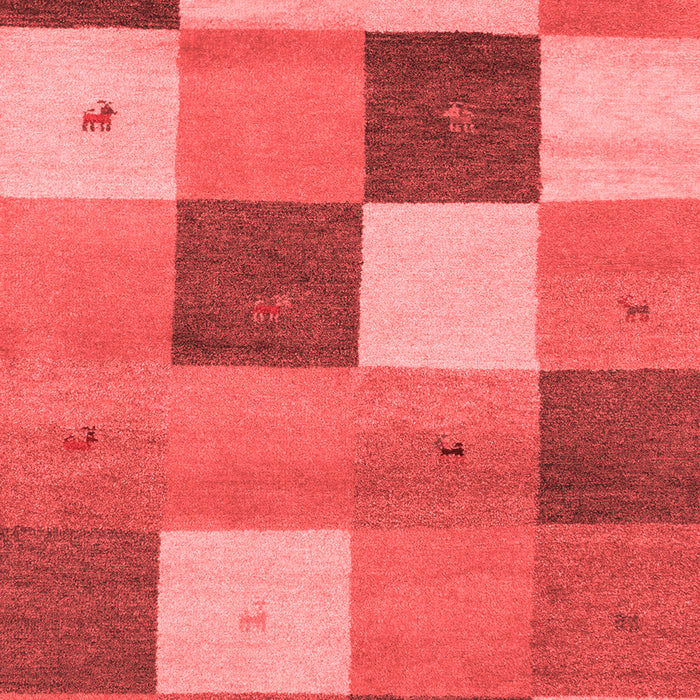 Machine Washable Abstract Red Contemporary Rug, wshcon791red