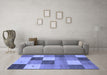 Machine Washable Abstract Blue Contemporary Rug in a Living Room, wshcon791blu