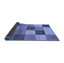 Sideview of Abstract Blue Contemporary Rug, con791blu