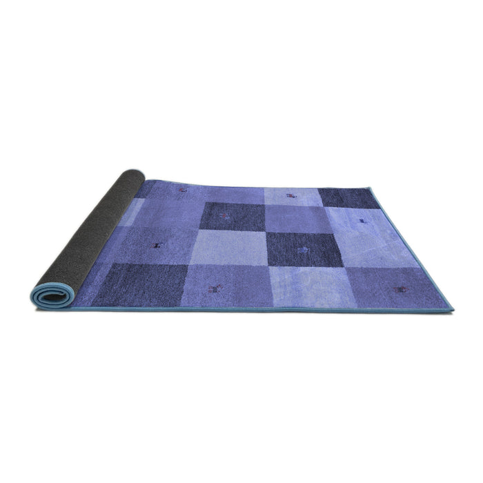 Sideview of Abstract Blue Contemporary Rug, con791blu