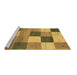 Sideview of Machine Washable Abstract Brown Contemporary Rug, wshcon791brn