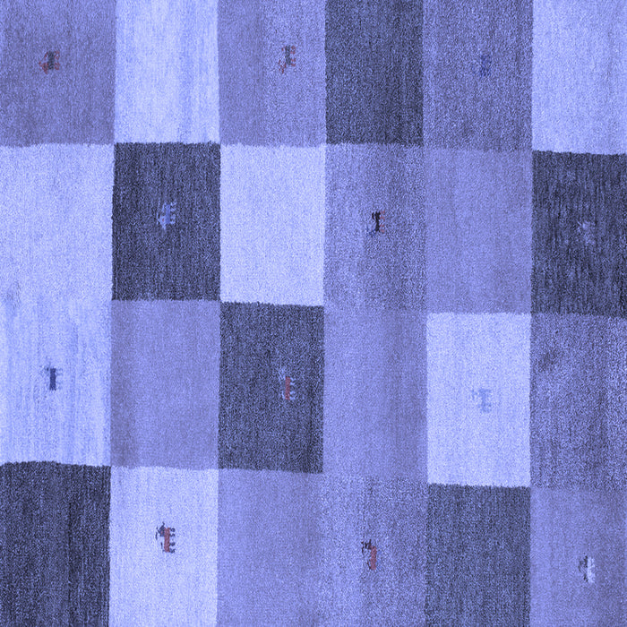 Square Abstract Blue Contemporary Rug, con791blu