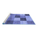 Sideview of Machine Washable Abstract Blue Contemporary Rug, wshcon791blu